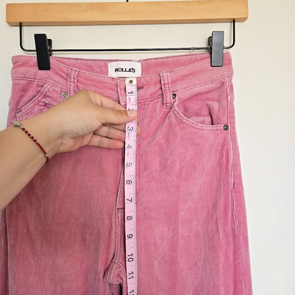 ROLLA'S Eastcoast Flare High Rise Pants Women's Pink Color Size 26 Free People - Picture 9 of 12
